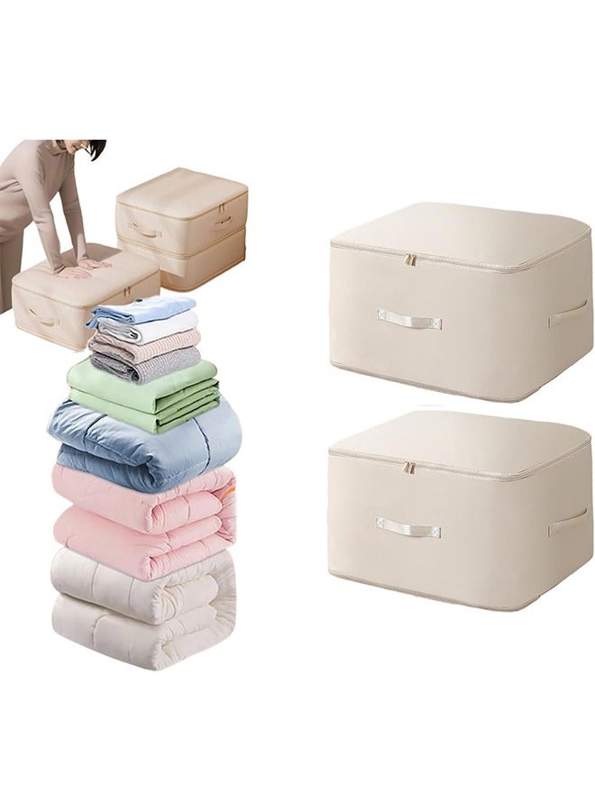JCB CHIC 2Pcs Ultra Space Saving Self Compression Organizer, Storage Tote for Space Saving, Portable Heavy Duty Moving Bags, Suitable for Quilts, Blankets, Bedding, Clothes(M)  - Image 1