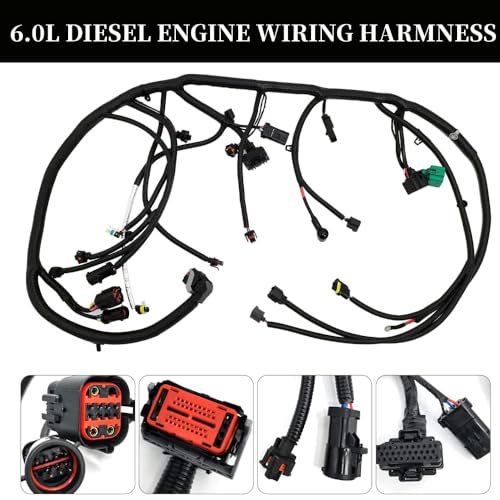 Uritue 5C3Z-12B637-BA Engine Wiring Harness for 2005 2006 2007 F250 F350 F450 F550 Ford Super Duty 6.0L Engine Wiring Harness Diesel Engine with Build Date of 11/4/2004 and Later 5C3Z12B637BA - Image 4