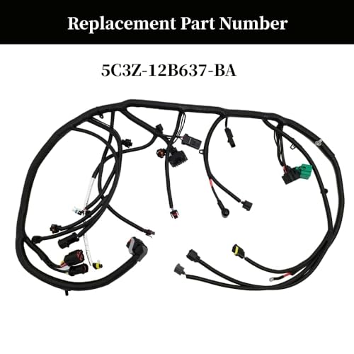 Uritue 5C3Z-12B637-BA Engine Wiring Harness for 2005 2006 2007 F250 F350 F450 F550 Ford Super Duty 6.0L Engine Wiring Harness Diesel Engine with Build Date of 11/4/2004 and Later 5C3Z12B637BA - Image 3