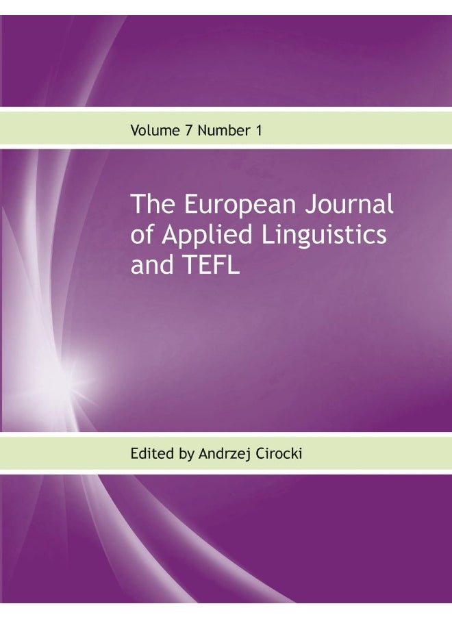 The European Journal of Applied Linguistics and TEFL Volume 7 Number 1  - Image 1
