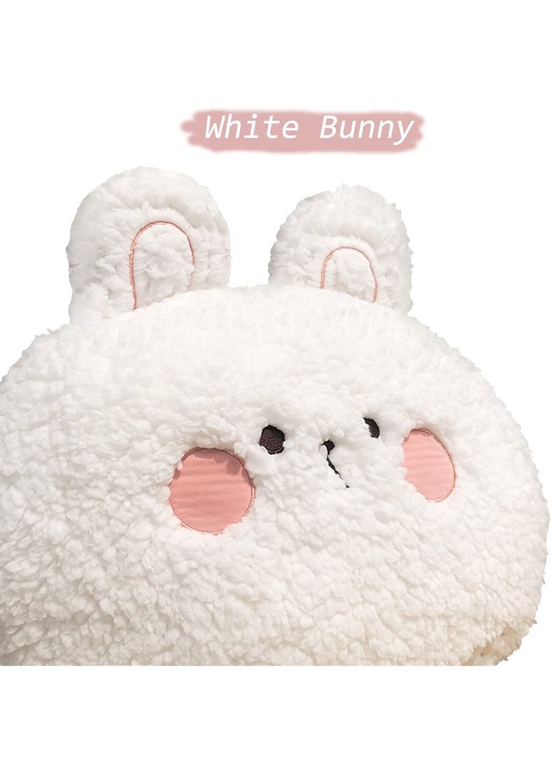 Excefore Bunny Plush Pillow, Large Rabbit Stuffed Animal (14 * 11 inch), Adorable Bunny Plush Toy Big Hugging Pillow, Home Cushion Decoration Birthday Travel Gift for Kids Adults Girls Boys - Image 3