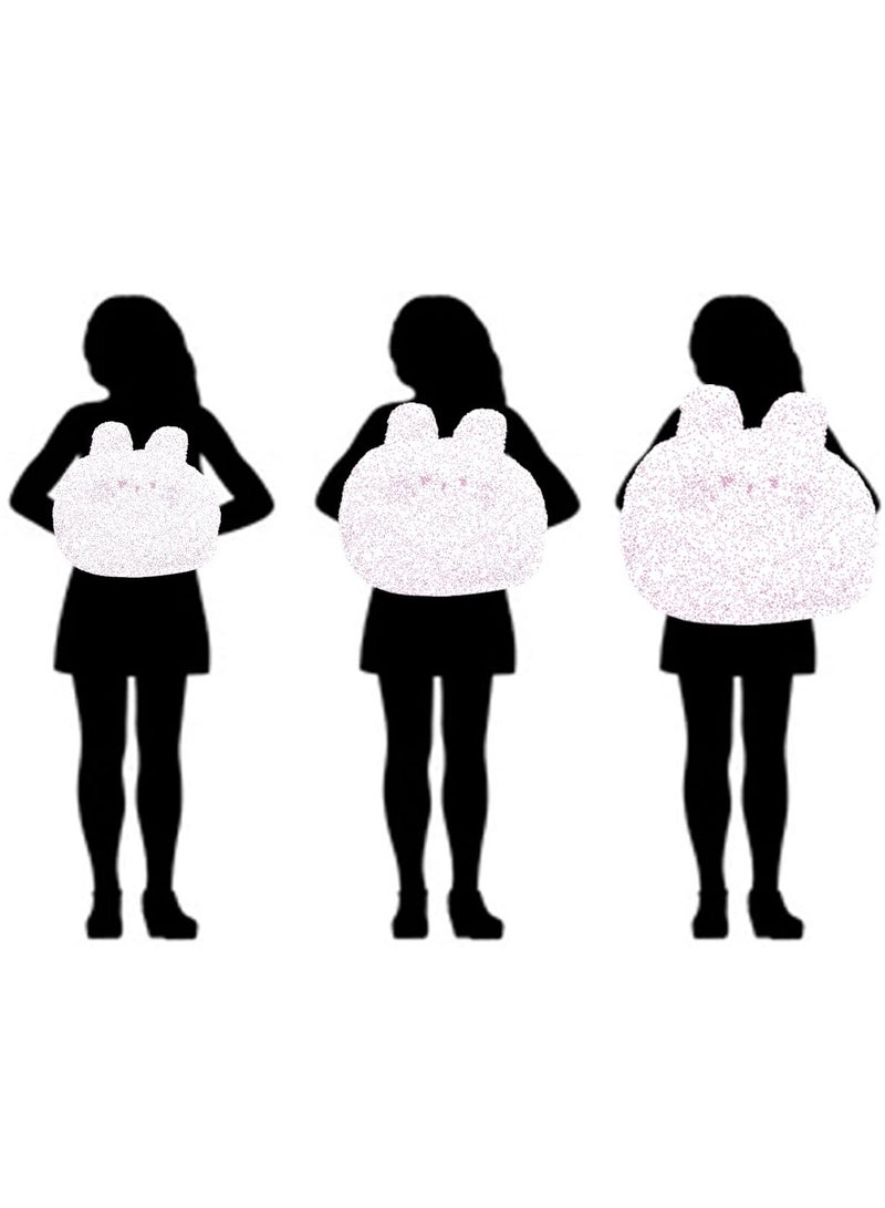 Excefore Bunny Plush Pillow, Large Rabbit Stuffed Animal (14 * 11 inch), Adorable Bunny Plush Toy Big Hugging Pillow, Home Cushion Decoration Birthday Travel Gift for Kids Adults Girls Boys - Image 4