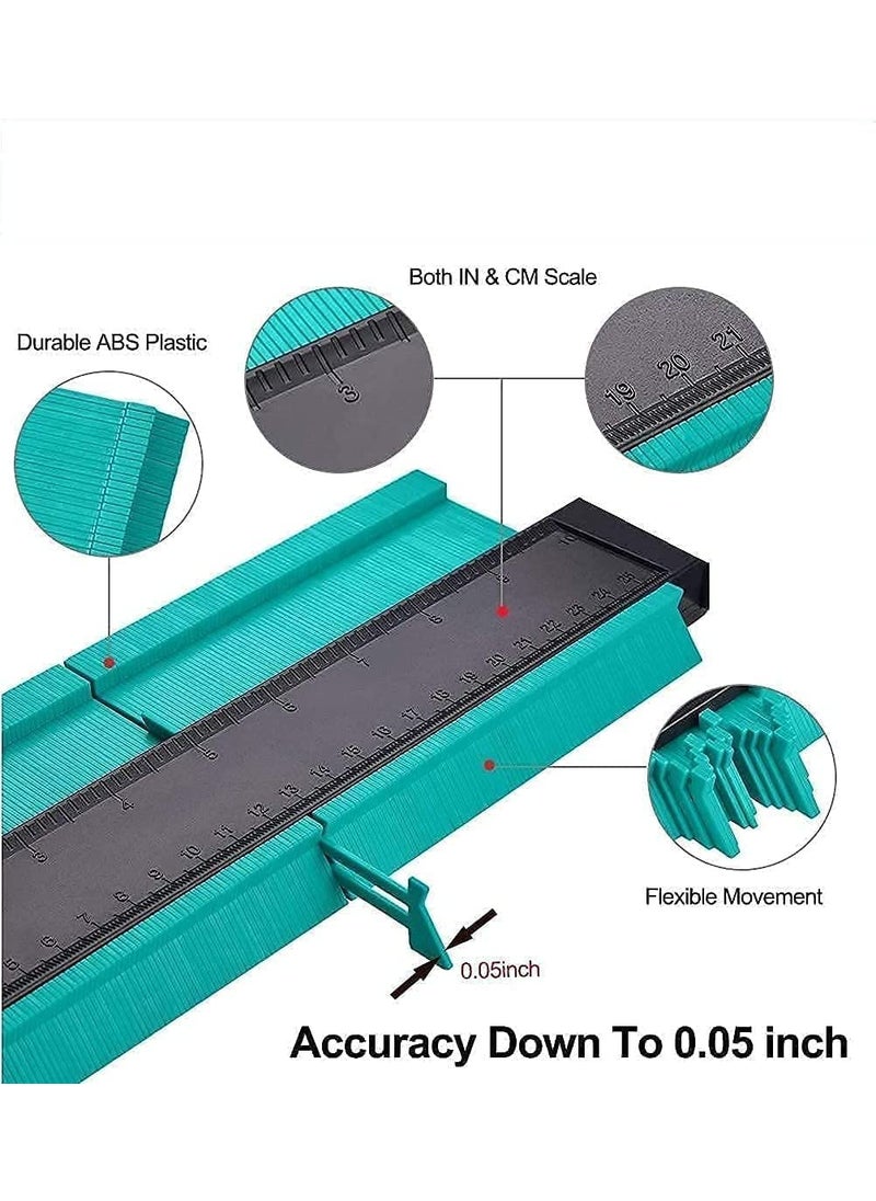 HBD SALES HBD SALES Contour Gauge duplicator Tool Edge Size Shaping Tool Precise Measuring Tool Tiling Laminate Wood Marking Irregular and Awkward Copy Shapes Tool Tiles Pipe Construction 1 Pc  - Image 4