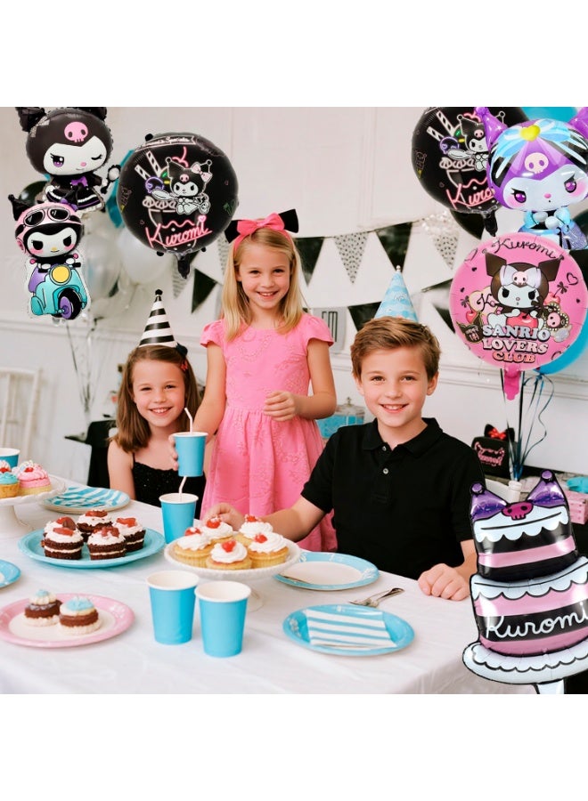 FRUITFUL PARTY Kuromi Party Decoration Balloons, 10 Pcs Kuromi Balloon Sets - Kuromi Character Foil Balloons etc. Kuromi Birthday Decorations & Kuromi Themed Birthday Party Decorations for Girls Kids - Image 4