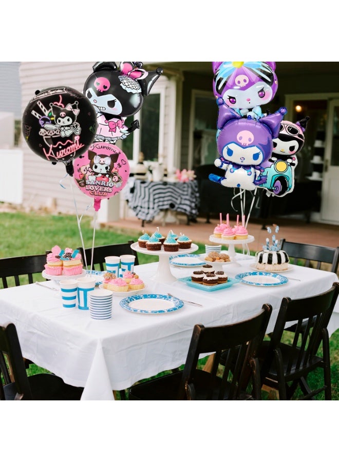 FRUITFUL PARTY Kuromi Party Decoration Balloons, 10 Pcs Kuromi Balloon Sets - Kuromi Character Foil Balloons etc. Kuromi Birthday Decorations & Kuromi Themed Birthday Party Decorations for Girls Kids - Image 5