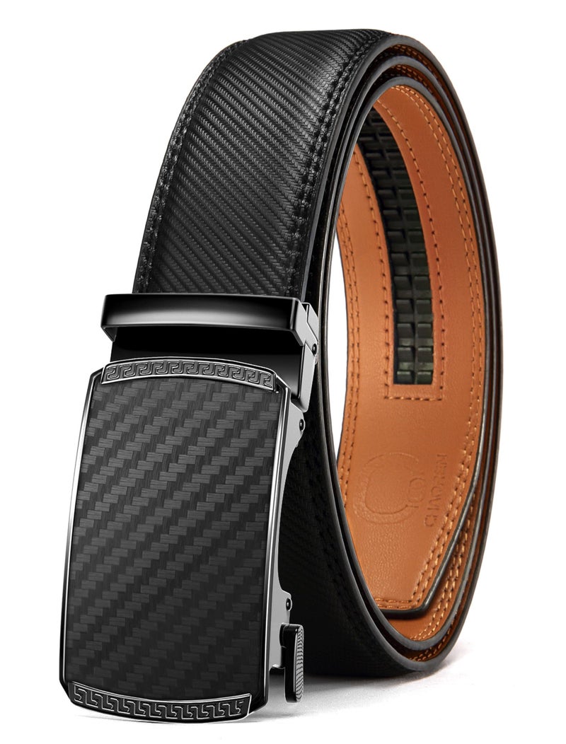 CHAOREN Mens Belt - Mens Ratchet Belt Leather 1 3/8" for Dress Pant - Micro Adjustable Belt Fit Everywhere - Image 1