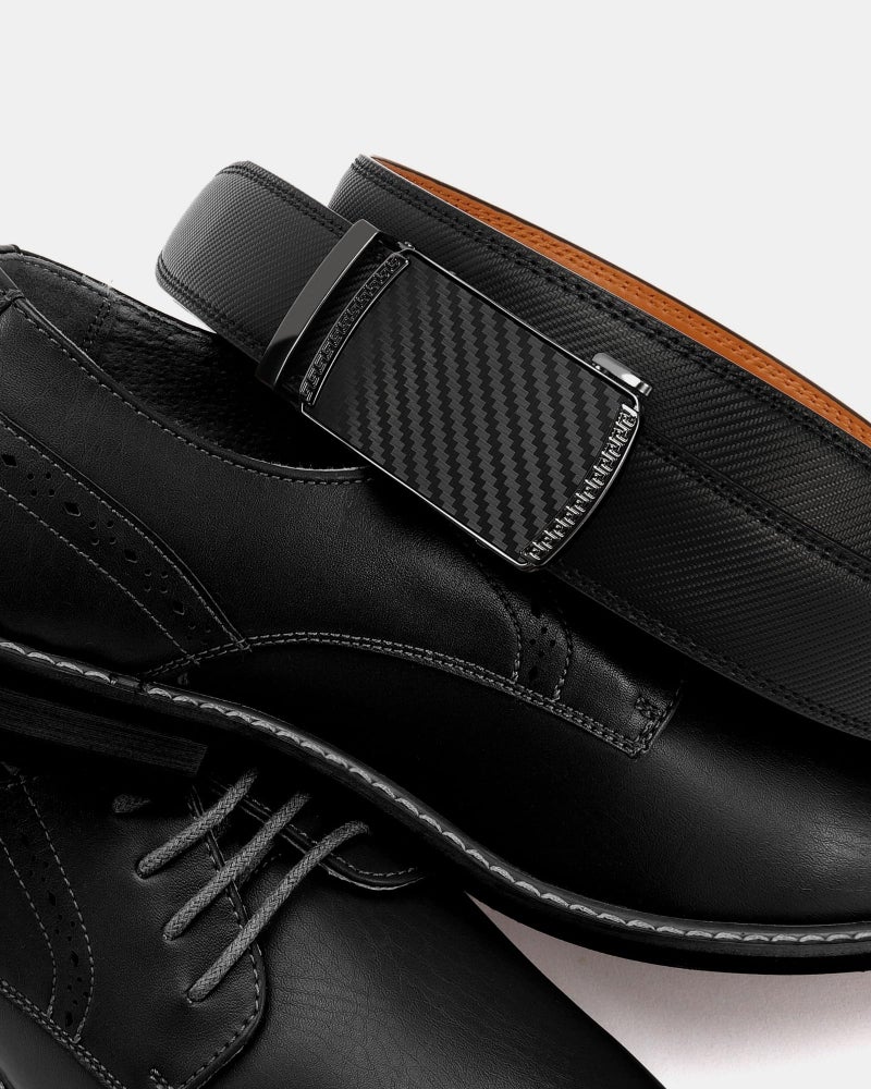 CHAOREN Mens Belt - Mens Ratchet Belt Leather 1 3/8" for Dress Pant - Micro Adjustable Belt Fit Everywhere - Image 5