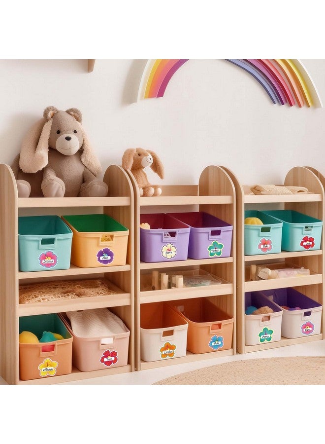 وولاين 90 قطعة من ملصقات الاسم على شكل زهرة الكركديه، ملصقات لوحة اسم فارغة ملونة بالزهور، 9 أنماط متنوعة من ملصقات الاسم ذاتية اللصق لطلاب الصيف والمكتب والفصول الدراسية والمكتب المدرسي - Image 5