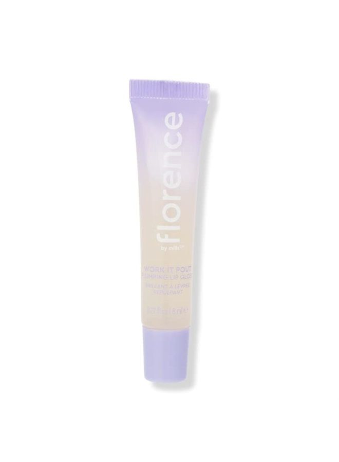florence by mills Work It Pout Plumping Lip Gloss | Shimmered Plumping Lip Gloss | Perfect Shine + Plump Lips | Gloss + Cooling | Sunny Hunny (Champagne) | Vegan & Cruelty-Free