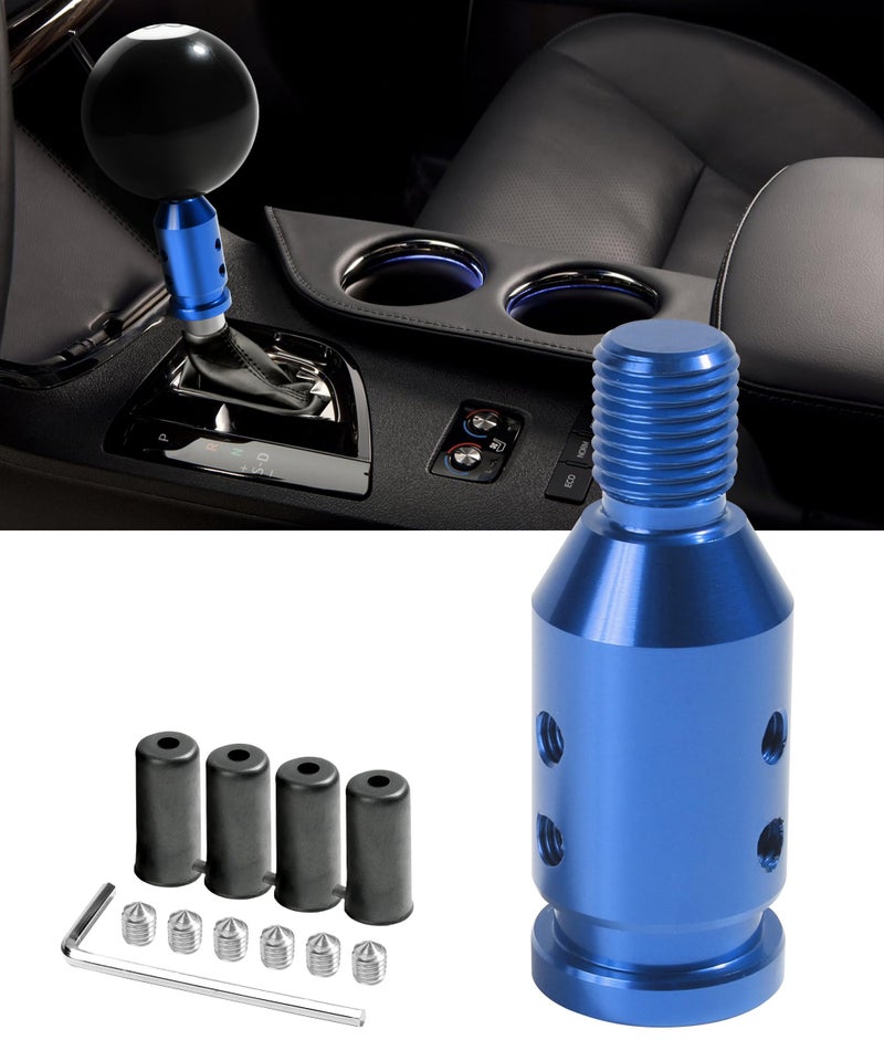 SUJADE YAKEFLY Universal Gear Shift Knob AdapterAluminum Alloy Automatic Shifter Adapter Car AdapterShifter Boot Retainer Stick Connector for NonThreaded Manual M12x125 Blue 299PDTPJ001 - Image 3