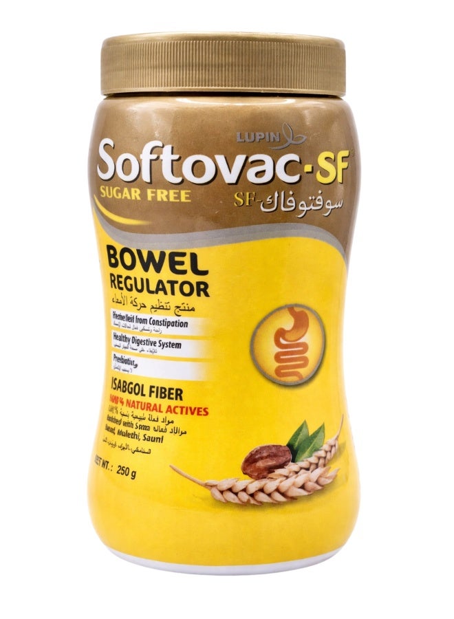 Softovac-SF (Sugarfree) Bowel Regulator 250g - 100% Natural Actives: High Fiber Formula enriched with Sonamukhi, Harad, Mulethi, Saunf etc. - Image 1