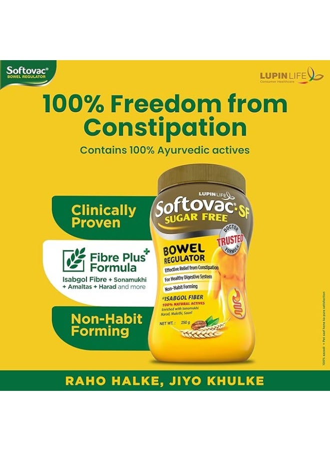 Softovac-SF (Sugarfree) Bowel Regulator 250g - 100% Natural Actives: High Fiber Formula enriched with Sonamukhi, Harad, Mulethi, Saunf etc. - Image 5