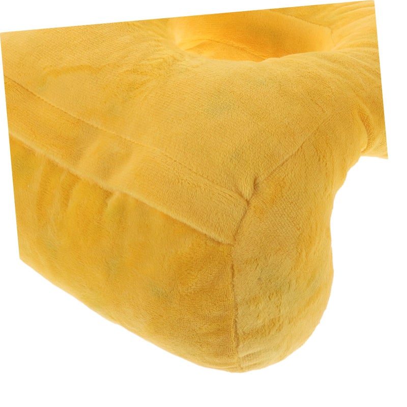 Face Down Memory Foam Pillow for Stomach Sleepers with Removable Washable Breathable Mesh Cover Yellow - Image 4