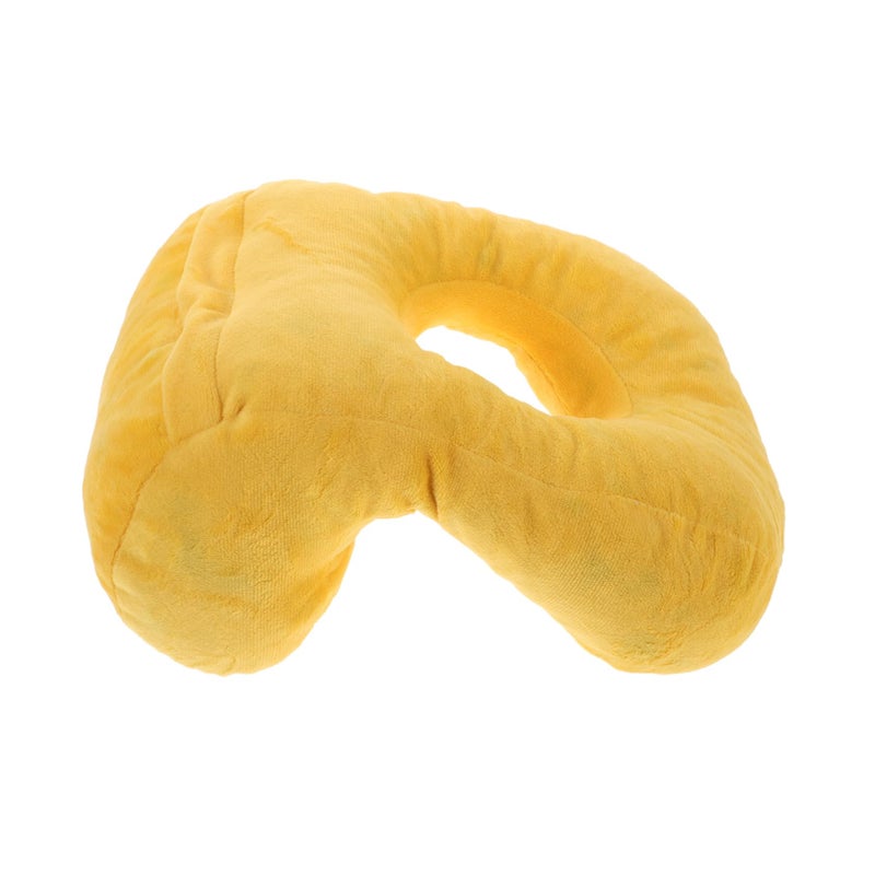 Face Down Memory Foam Pillow for Stomach Sleepers with Removable Washable Breathable Mesh Cover Yellow - Image 2