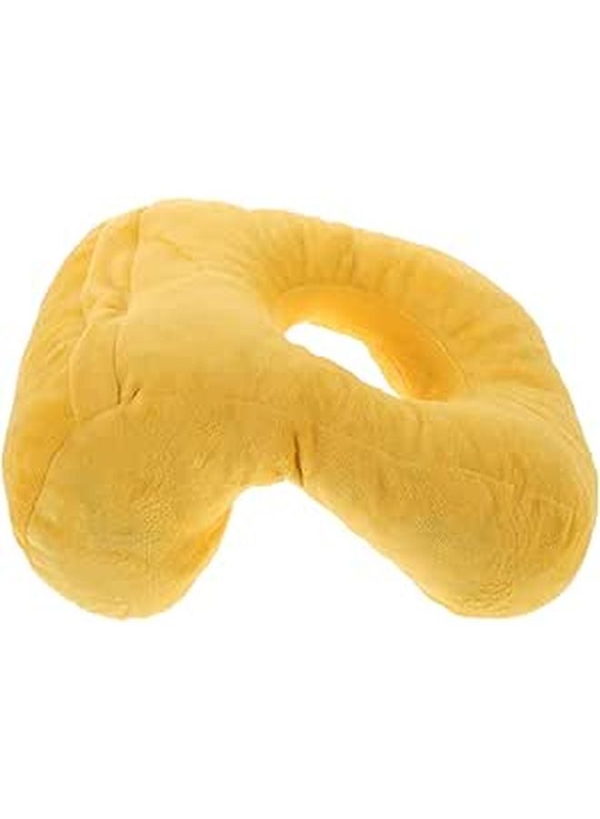 Face Down Memory Foam Pillow for Stomach Sleepers with Removable Washable Breathable Mesh Cover Yellow - Image 1