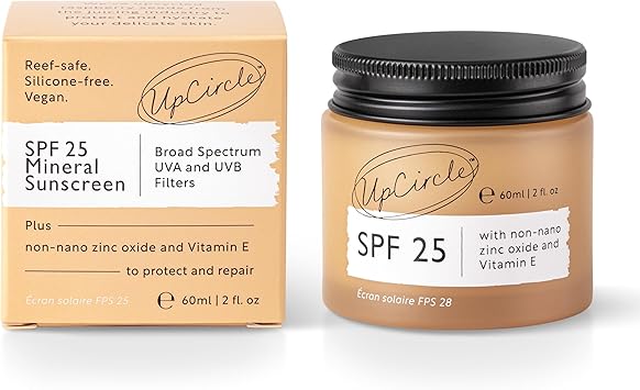 UpCircle SPF 25 Mineral Sunscreen 60ml ReefSafeNonNano Zinc Oxide and LightweightRaspberry Seed Oil Defends Against Free Radicals Glycerin To Plump Skin Face Body Vegan CrueltyFree - Image 2