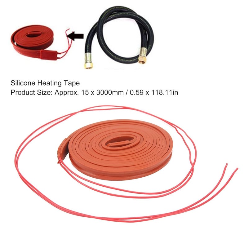 Flexible Silicone Heating Tape 120W 12V DC Tubular Good Flexibility - Image 3