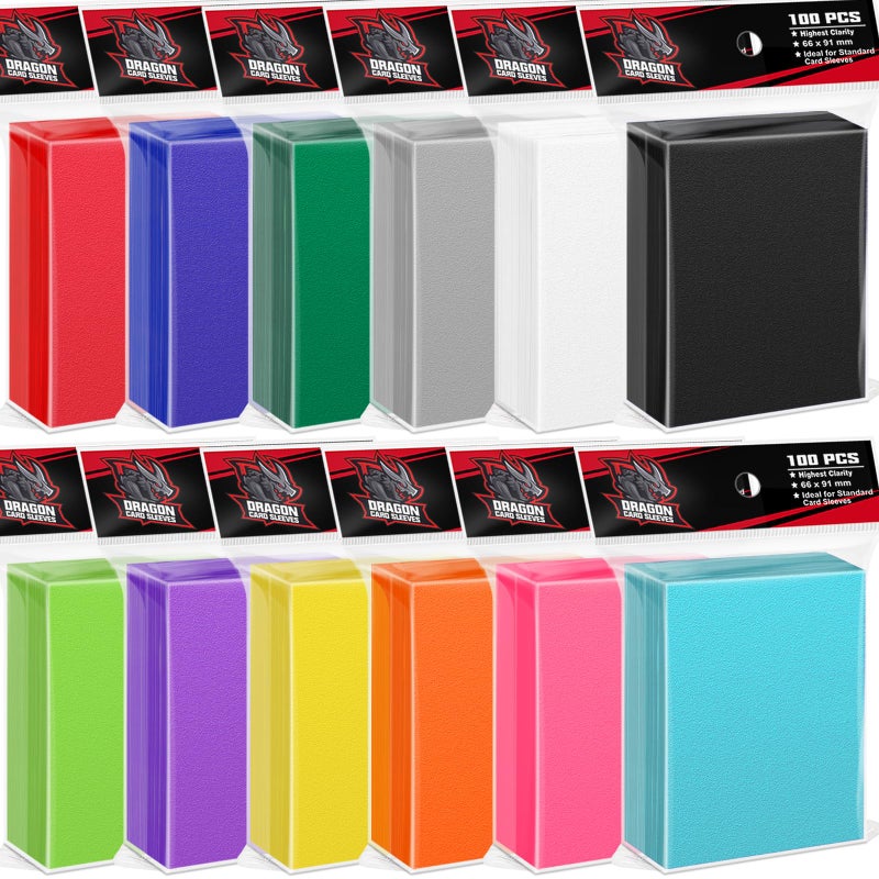 VKshop 1200 Pack Matte Trading Card Sleeves Perfect for MTG Cards,12 Colour Card Sleeves Magic The Gathering,Standard Cards Fit for Baseball,TCG,Sports Cards - Image 1