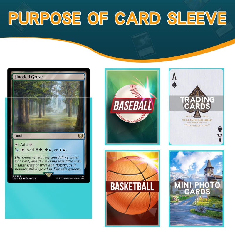 VKshop 1200 Pack Matte Trading Card Sleeves Perfect for MTG Cards,12 Colour Card Sleeves Magic The Gathering,Standard Cards Fit for Baseball,TCG,Sports Cards - Image 4