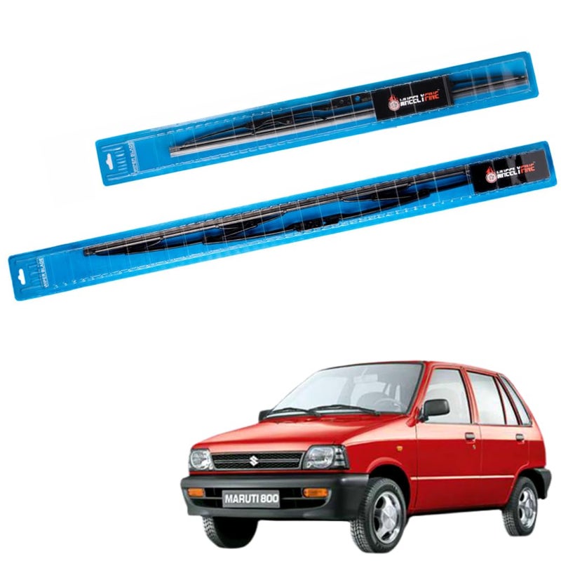 Wheelyfine Car Wiper Blades | Metal Frame | Water Repellent Windshield Wipers | Blade Refills (Maruti Alto 800 (2000-2010) Dr 18"/Pa 16") - Image 2