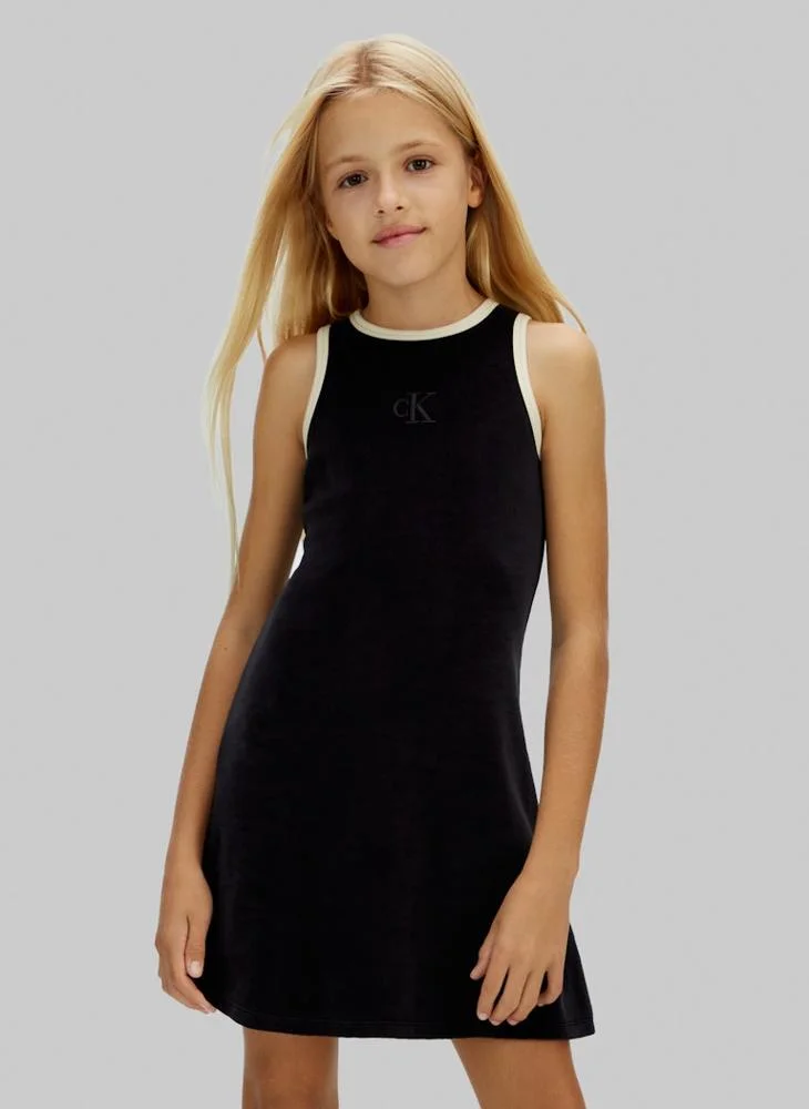 Calvin Klein Jeans Youth Logo Sleeveless Mini Shift Dress