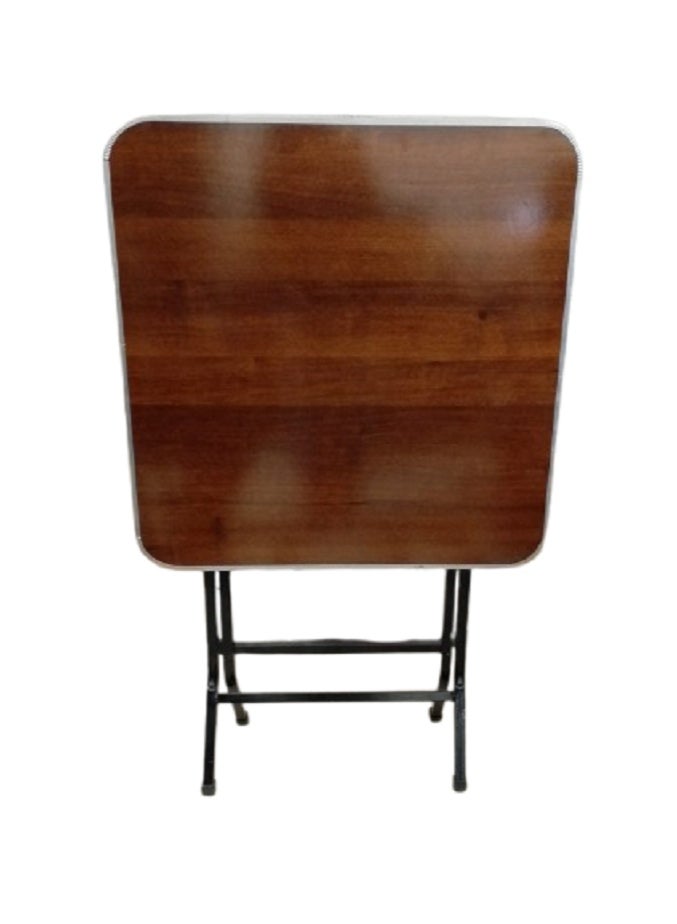 طاولة 60x60 بألوان متنوعة، مصنوعة من خشب الميلامين، وهيكل من الفولاذ، وإطار من الألومنيوم، مرنة وسهلة التخزين - Image 2