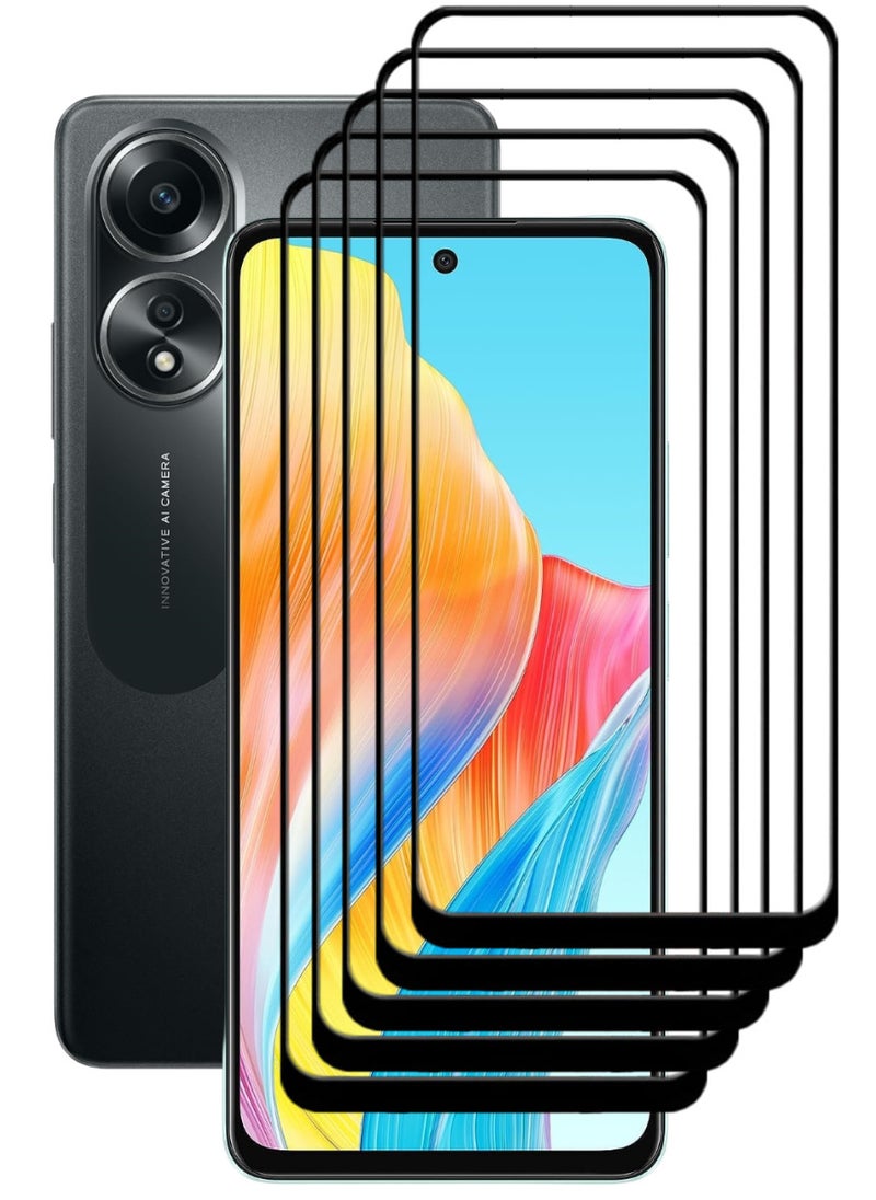 ACLIX 5 Pieces Antistatic ESD Dustproof Premium Quality High Definition Tempered Glass Screen Protector Designed For Oppo A58 4G - Image 1