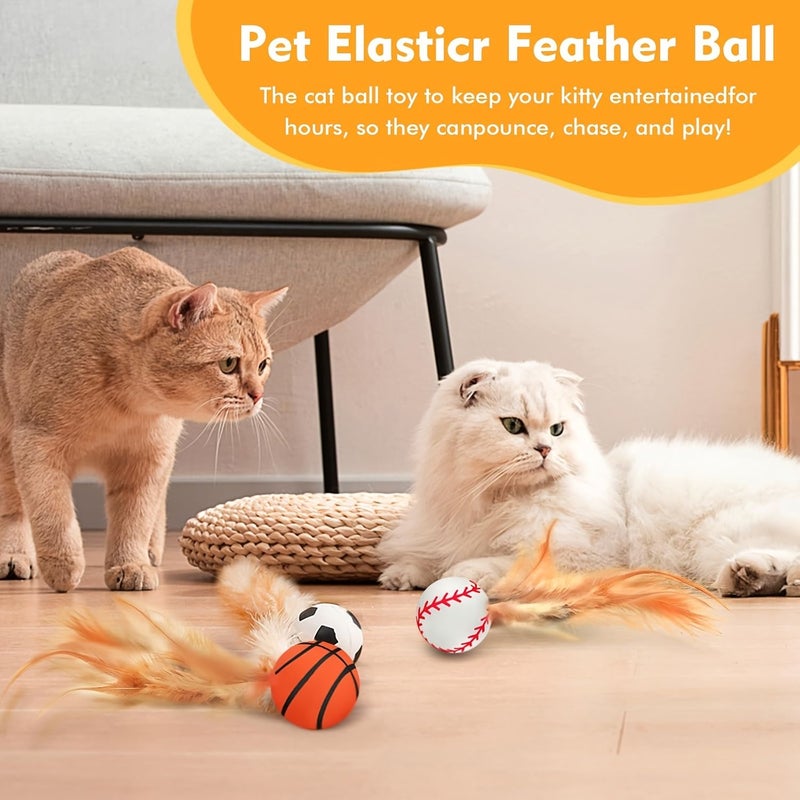 5 Pieces Interactive Cat Ball Toy Ultra Quiet Self Rolling Floating Indoor Pet Rubber Ball No Batteries Required - Image 4