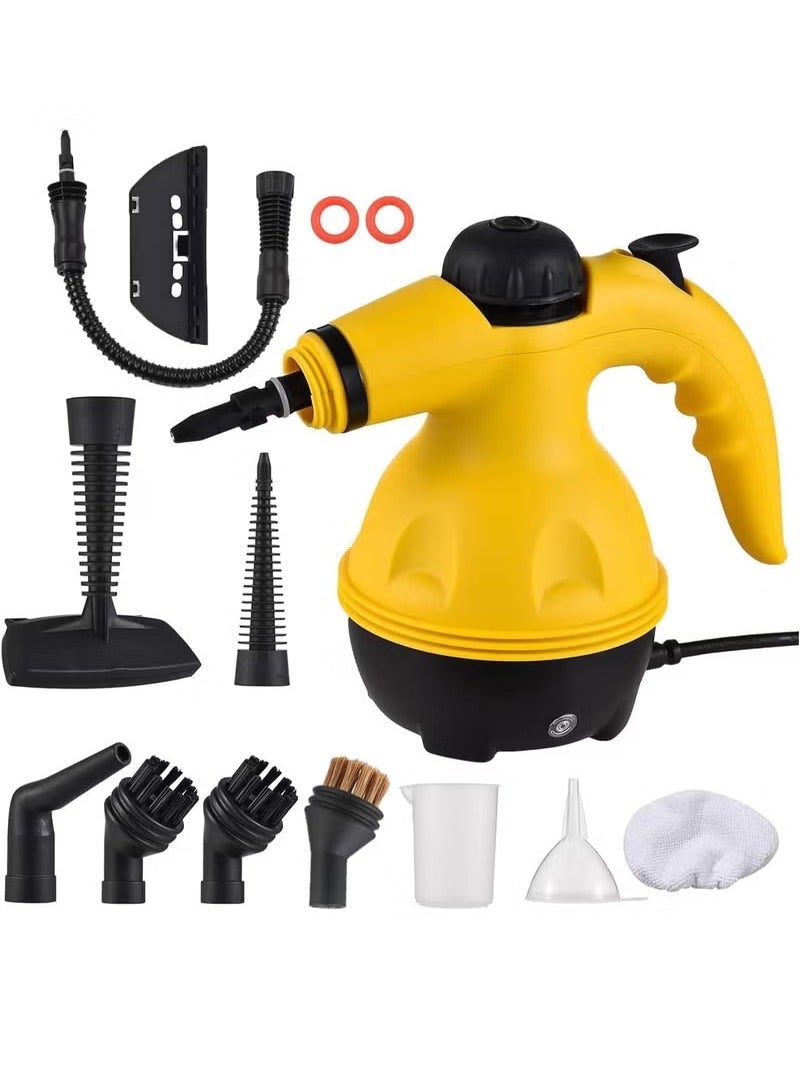 شوبي Portable Handheld Steam Cleaner 1000w Multifunctional High Temperature With 9 Pieces Accessories Suitable For Kitchen Sofa Bathroom Window 