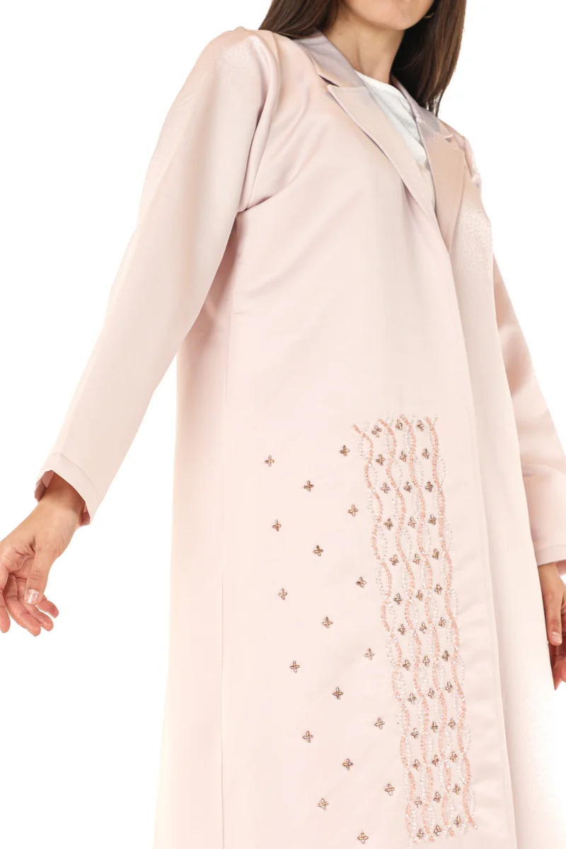 Moistreet  Embroidered Open Front Abaya for Women | Best Price UAE