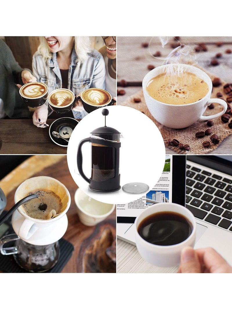 واي آند دي 6 Pieces French Press Replacement Filters Mesh 4 Inch Stainless Steel Screen for 1000 ml 34 Oz 8 Cup - Image 4