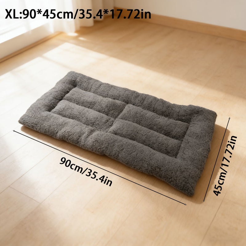 XXL 120 سم حصيرة قفص الكلاب الكبيرة جدًا باللون الرمادي الدقيق سميكة ومتينة سرير حيوان أليف مع مسند للرأس - Image 2
