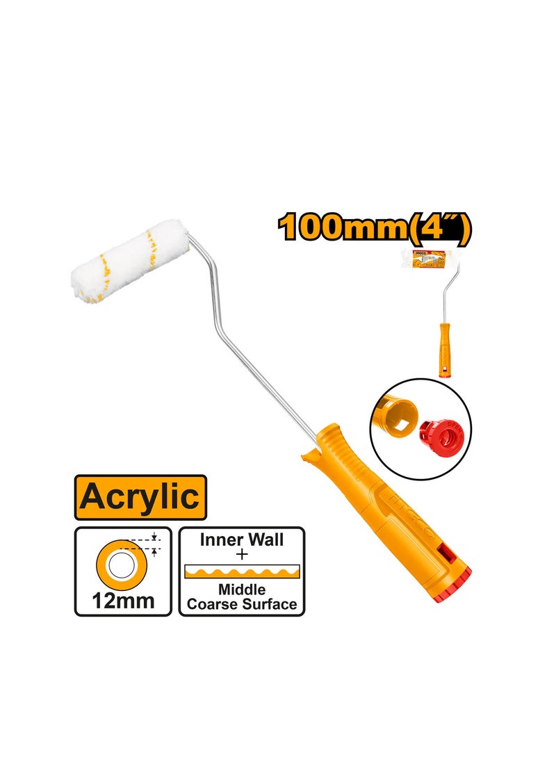 INGCO INGCO HRHT281002 Mini Paint Roller – 4″ (100 mm) Acrylic Roller for Interior Walls  - Image 5
