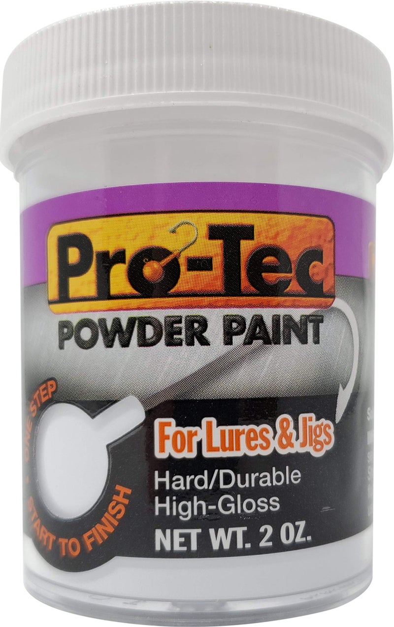 Pro-Tec Powder Paint 2oz – Powder Coating Paint for Jig Heads, Lures, and Tackle – High-Gloss, Easy-to-Use Fishing Lure Paint - White - Image 3