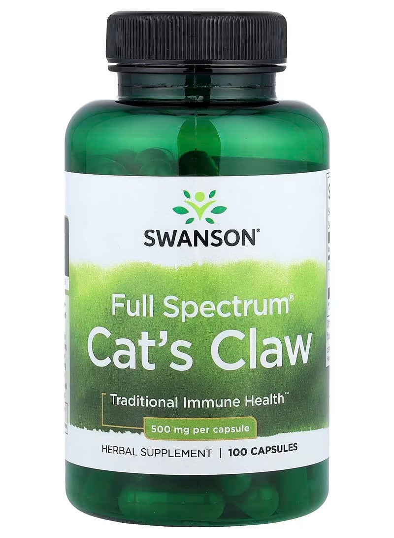 Swanson, Full Spectrum® Cat's Claw, 500 mg, 100 Capsules