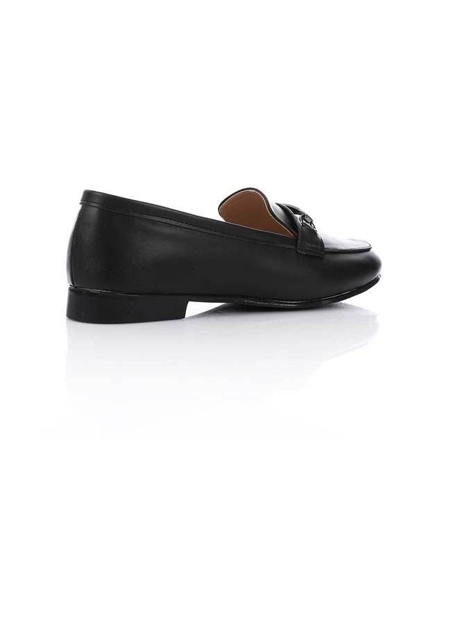 ICE CLUB ICE CLUB Leather Slip-On Flat Shoes - Black - Image 3