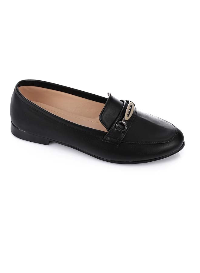 ICE CLUB ICE CLUB Leather Slip-On Flat Shoes - Black - Image 1
