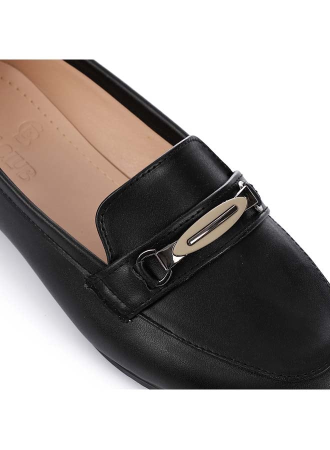 ICE CLUB ICE CLUB Leather Slip-On Flat Shoes - Black - Image 5