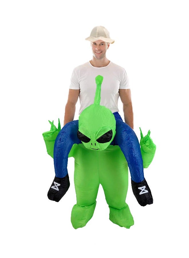 Inflatable Alien Costume Green 120-150cm Height - Image 4