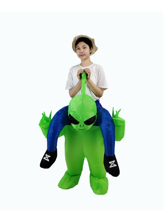 Inflatable Alien Costume Green 120-150cm Height - Image 1