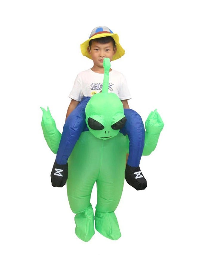Inflatable Alien Costume Green 120-150cm Height - Image 3