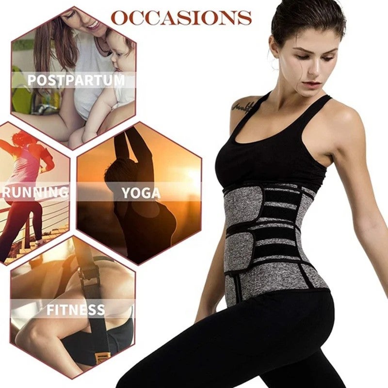 Bluejw Slimming Waist Trainer - Double Belt Neoprene Waist Trimmer Body Shaper for Tummy Control & Waist Trimmers - Image 3
