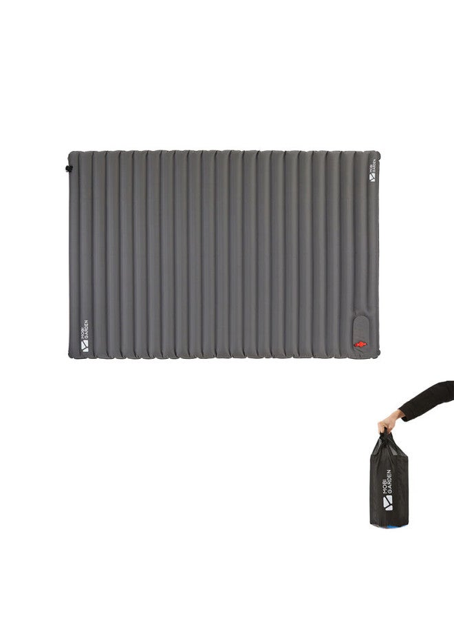 Mobigarden Moisture-proof Mat, Outdoor Camping Wide And Thick Foldable Inflatable Double Air Bed, Nx20663005, Dark Iron Gray - Image 1