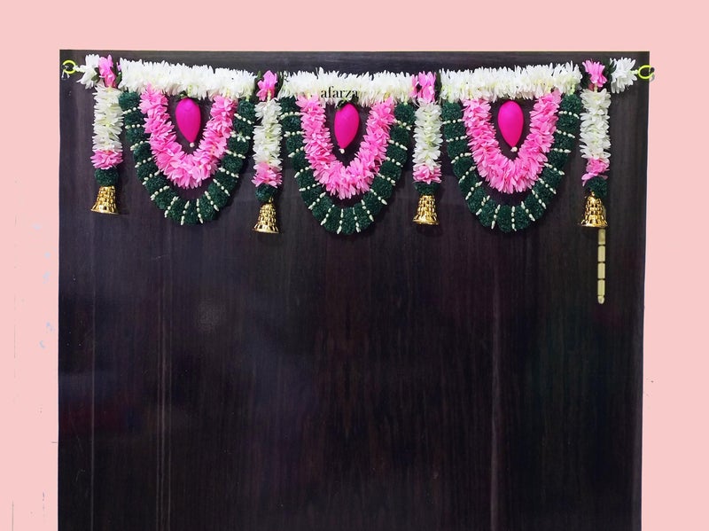 afarza Toran for Main Door Latest Home Decoration Entrance Hanging Plastic Lotus Bell Handmade Bandarwal Gift Item - Image 3