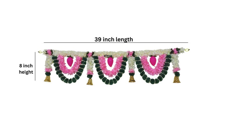 afarza Toran for Main Door Latest Home Decoration Entrance Hanging Plastic Lotus Bell Handmade Bandarwal Gift Item - Image 5