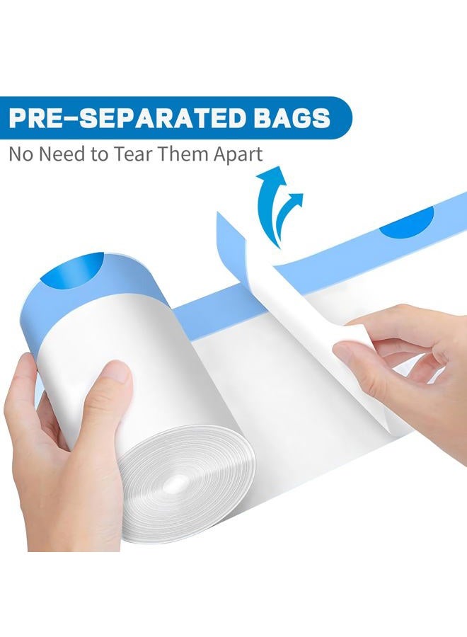 BODFPPC 4 Gallon Trash Bags Drawstring, Small Trash Bags Tear-Free, 4 Gal Unscented White Small Garbage Bags, Separated Thick Plastic Wastebasket Liners for Toilet Home Office and Bedroom, 120 Count - Image 3