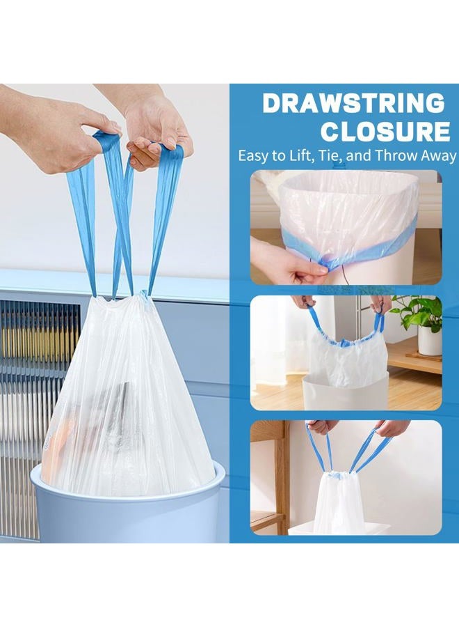 BODFPPC 4 Gallon Trash Bags Drawstring, Small Trash Bags Tear-Free, 4 Gal Unscented White Small Garbage Bags, Separated Thick Plastic Wastebasket Liners for Toilet Home Office and Bedroom, 120 Count - Image 4