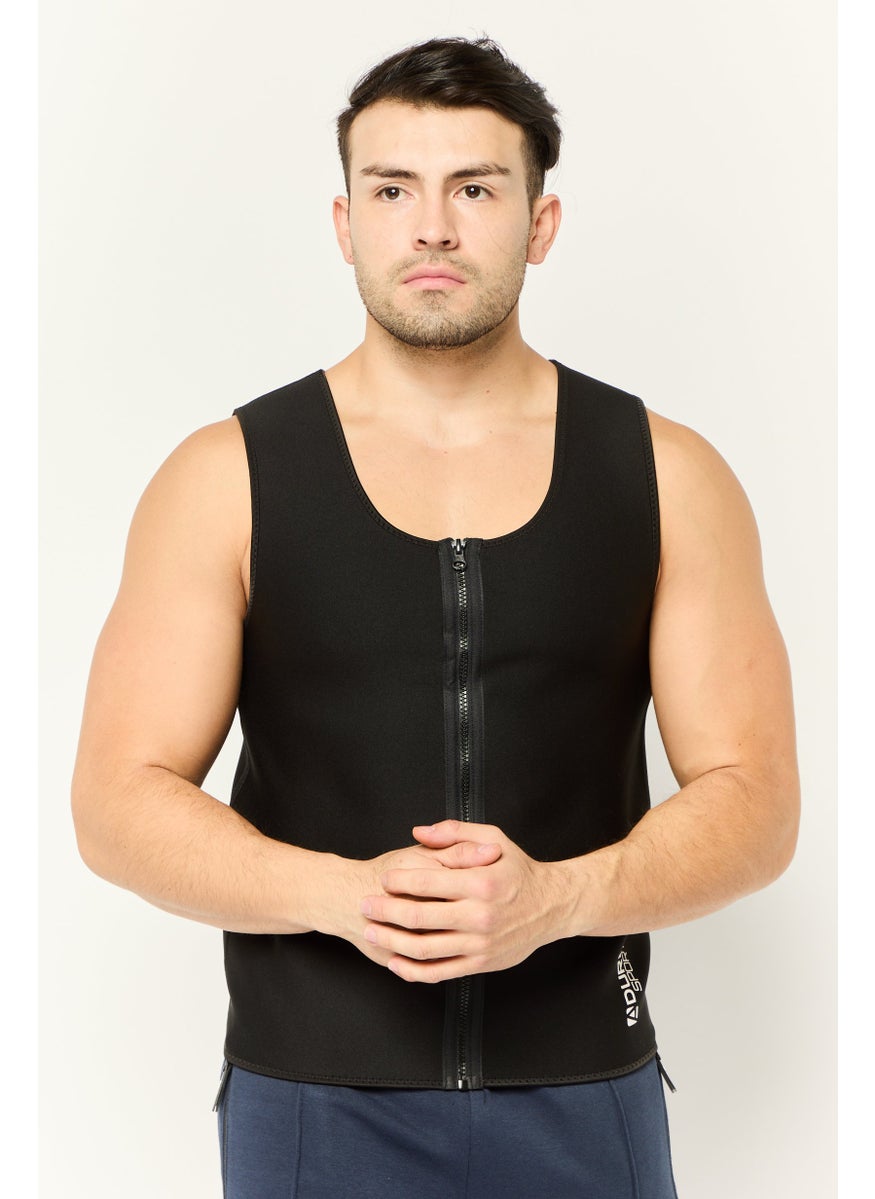Aduro Sport Men Sportswear Fit Sauna Sweat Vest, Black  - Image 1
