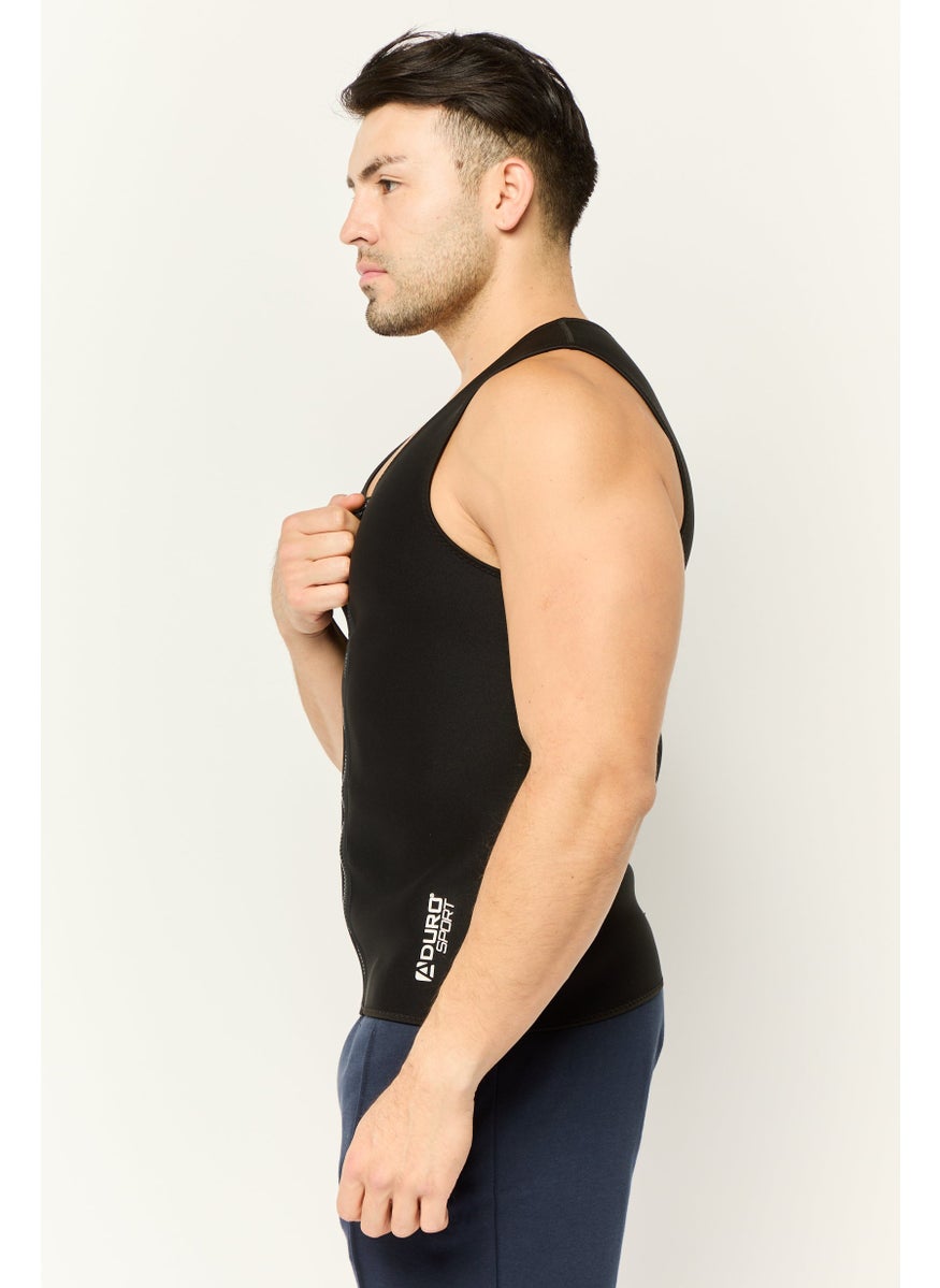 Aduro Sport Men Sportswear Fit Sauna Sweat Vest, Black  - Image 3