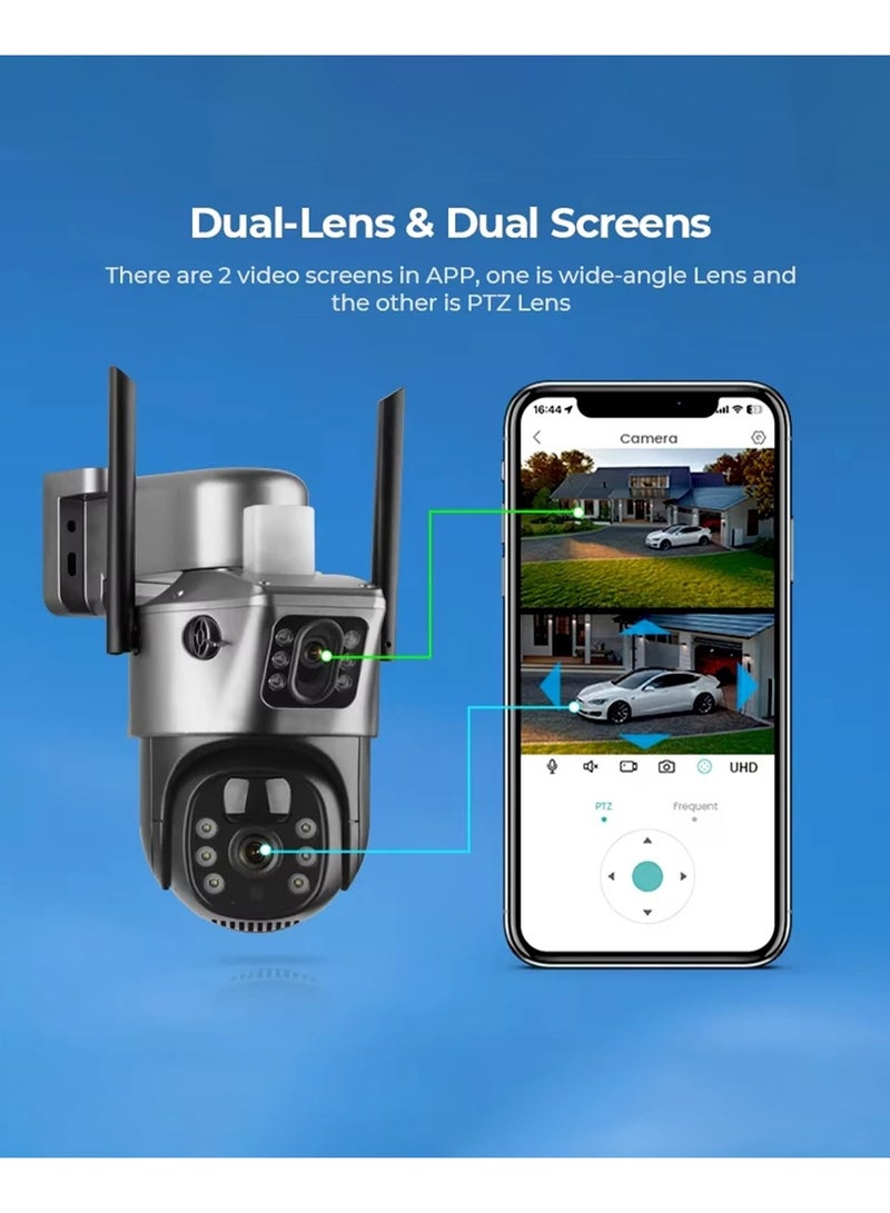 إيكويكام كاميرا تعمل بالطاقة الشمسية بدقة 4K و8 ميجابكسل وكاميرات PTZ 4G Sim خارجية بعدسة مزدوجة وكاميرا IP تعمل بالطاقة الشمسية وكاميرا CCTV أمنية مدمجة بالبطارية وكاميرا PIR (مع بطاقة SD سعة 64 جيجابايت) - Image 4